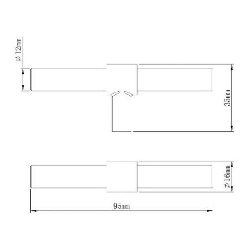 Furniture Handle Dukkah 95 mm, steel