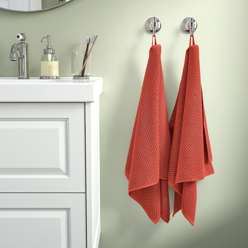 GULVIAL Hand towel, red-brown, 50x100 cm