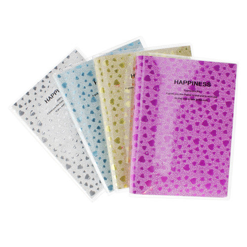 Notebook Diary A7 80 Sheets Glitter Happiness, 1pc, assorted colours