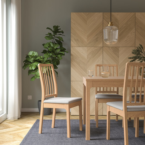 EKEDALEN Chair, oak effect/Orrsta light grey