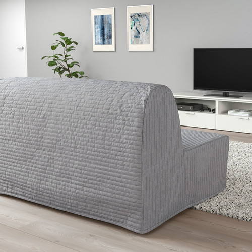 LYCKSELE MURBO 2-seat sofa-bed, Knisa light grey