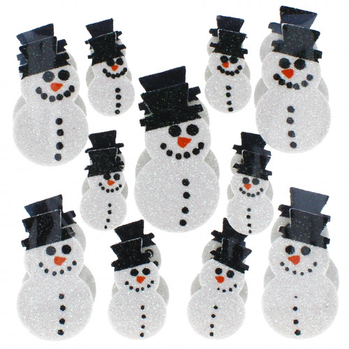 Craft Christmas Stickers Snowman 22pcs