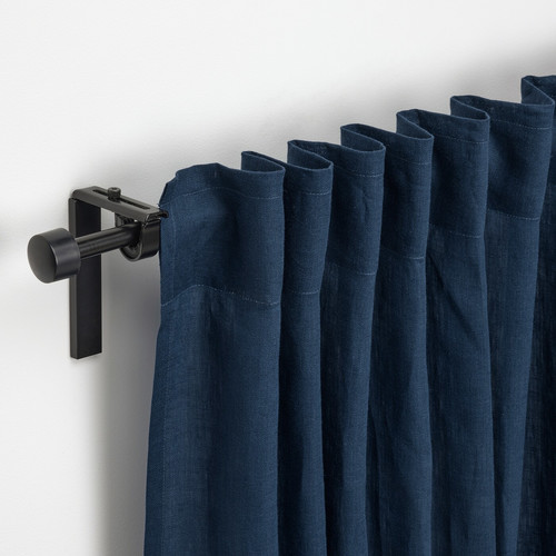 DYTÅG Curtains, 1 pair, dark blue, 145x300 cm