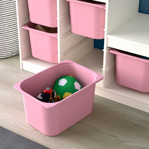 TROFAST Storage combination, white/pink, 99x44x94 cm