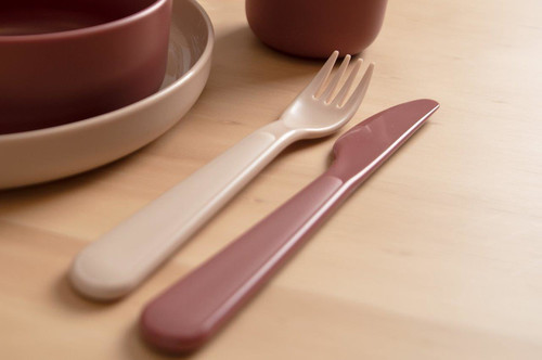 Dantoy TINY BIObased Cutlery Set 2pcs, Nude/ Mocca