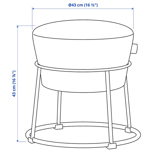 EMMISLÖV Pouffe, Skiftebo yellow