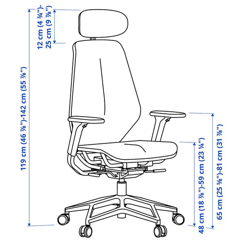 STYRSPEL Gaming chair, grey/red