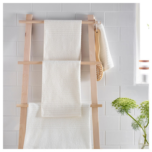 VÅGSJÖN Bath towel, white, 70x140 cm