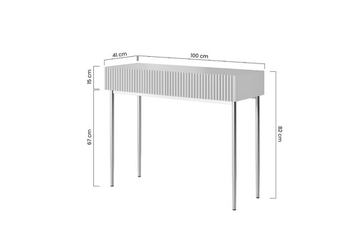 Modern Console Table Dresser Dressing Table Nicole, antique pink, gold legs