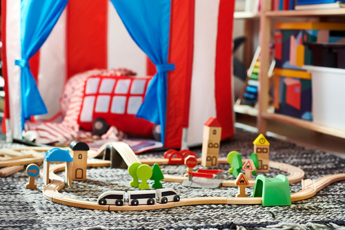 LILLABO 45-piece train set with rail