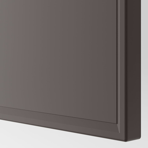 MERÅKER Door with hinges, dark grey, 50x195 cm