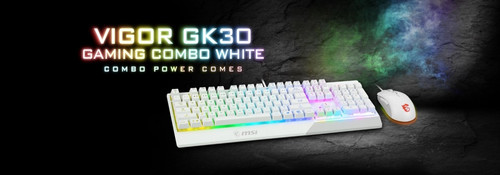 MSI Keyboard + Mouse Set Vigor GK30 Combo, white