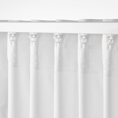 MOALISA Curtains, 1 pair, white/black, 145x300 cm