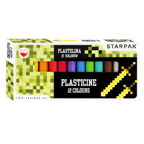 Starpak Plasticine 12 Colours Pixel Game