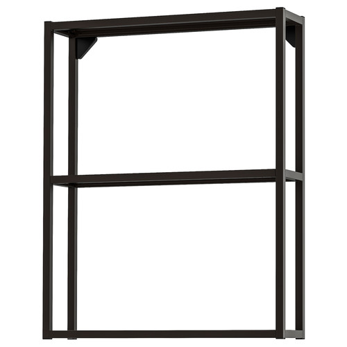 ENHET Wall fr w shelves, anthracite, 60x15x75 cm