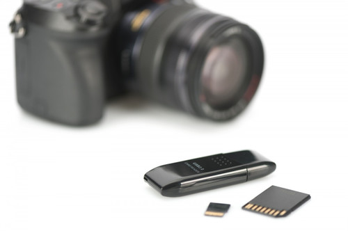 Digitus Card Reader 2-ports USB 2.0 SD/MicroSD compact black