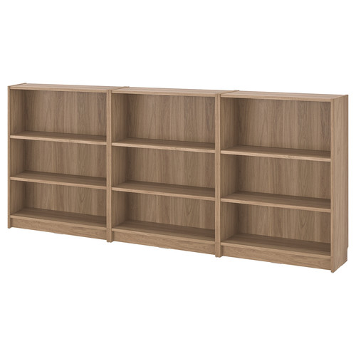 BILLY Bookcase combination, oak effect, 240x28x106 cm