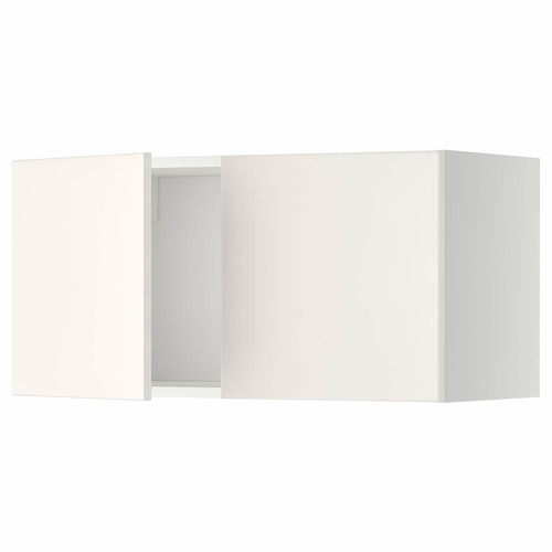 METOD Wall cabinet with 2 doors, white/Veddinge white, 80x40 cm