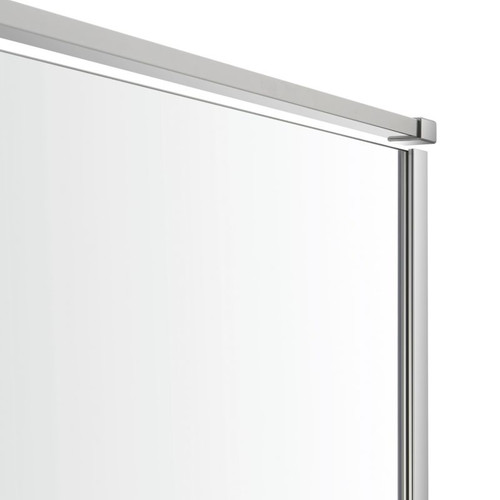 GoodHome Shower Wall Panel Ezili 100 cm, chrome/transparent