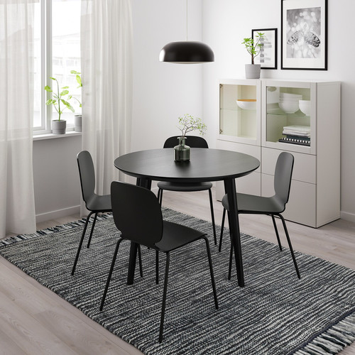 LISABO Table, black, 105 cm