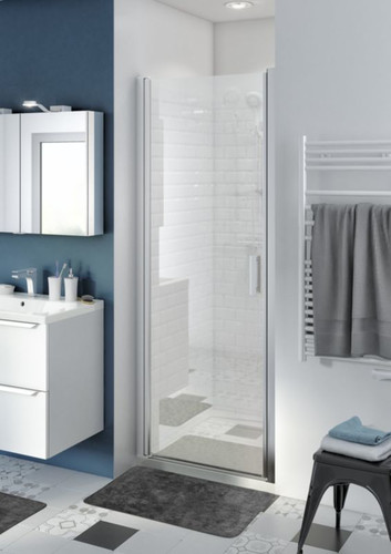 GoodHome Shower Door Beloya 80 cm, chrome/transparent