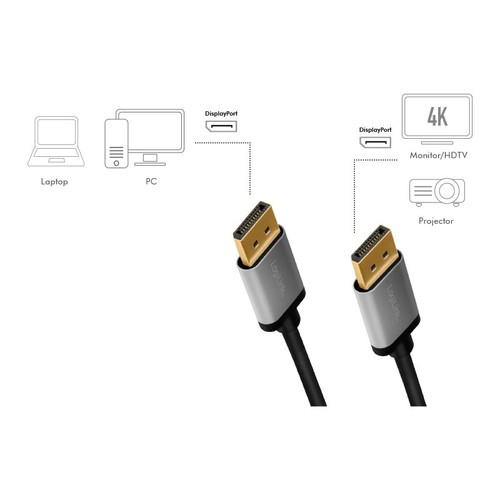 LogiLink DisplayPort Cable DP/M to DP/M 4K 60Hz 1m