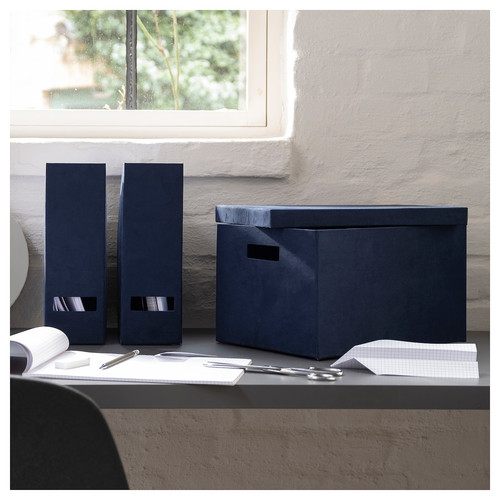 GJÄTTA Magazine file, velvet dark blue, 2 pack