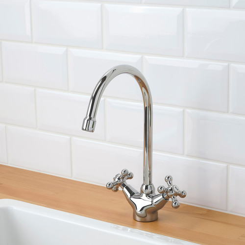 EDSVIK Dual-control kitchen mixer tap, chrome-plated