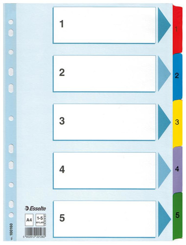 Esselte Index A4 Cardboard 1-5