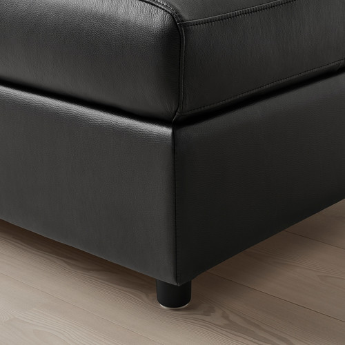 VIMLE Footstool with storage, Grann/Bomstad black
