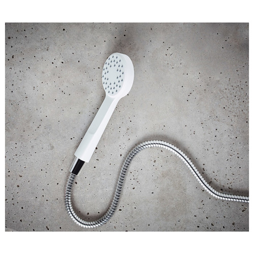 LILLREVET Single-spray hand held shower head, white