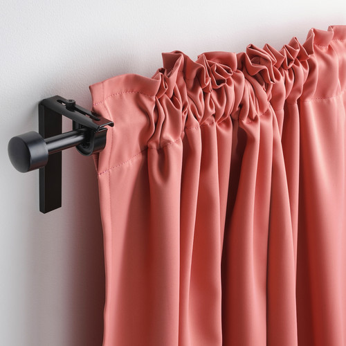 MAJGULL Room darkening curtains, 1 pair, pink, 145x300 cm