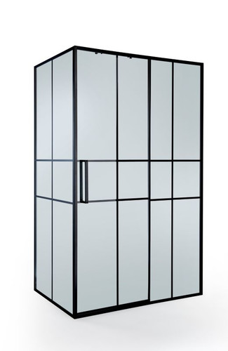 GoodHome Sliding Shower Door Ahti 120 cm, chrome/black