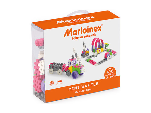 Marioinex Mini Waffle Blocks Set Large Pink 140pcs 3+