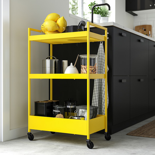 NISSAFORS Trolley, yellow, 50.5x30x83 cm