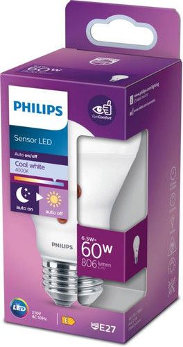 Philips LED Bulb A60 E27 806 lm 4000 K SE