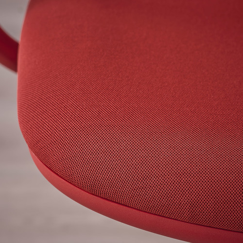 SMÖRKULL Office chair with armrests, Gräsnäs red