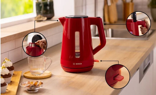 Bosch Kettle 1.7l 2400W TWK1M124, red