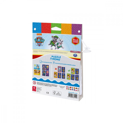 Cartamundi Waterproof Card Game Paw Patrol Puzzle & Memo 3+