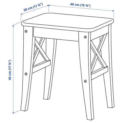 INGOLF Stool, white