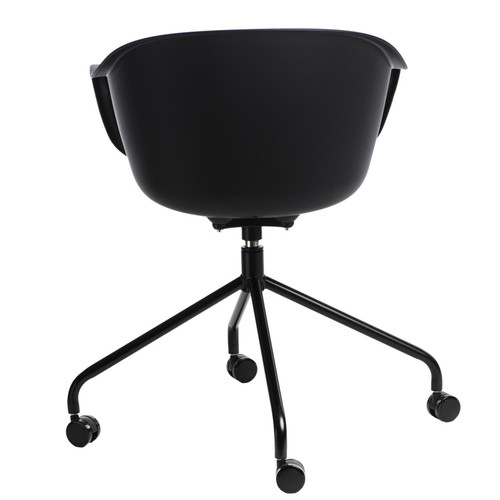 Chair with Castors Roundy, black