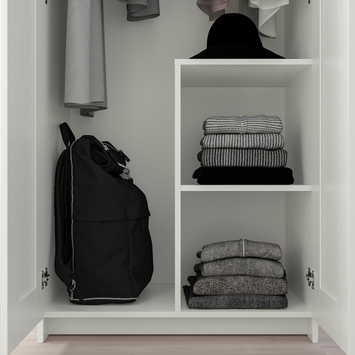 BRIMNES Wardrobe with 2 doors, white, 78x190 cm