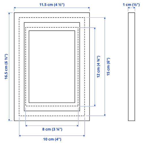 LOMVIKEN Frame, black, 10x15 cm