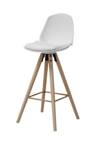 Bar Stool Oslo, wood/white