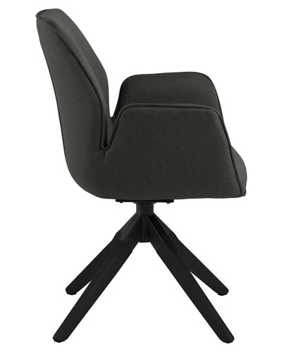 Swivel Chair Aura, auto return, dark grey/black