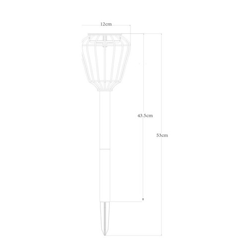 Solar Lamp 3000 K, rattan