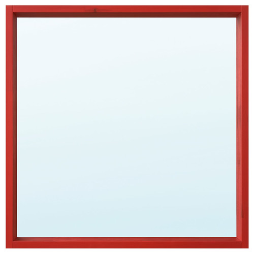 TURBOKASTANJ Mirror, red, 75x75 cm