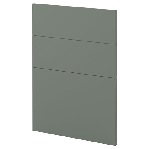 METOD 3 fronts for dishwasher, Nickebo/matt grey-green, 60 cm