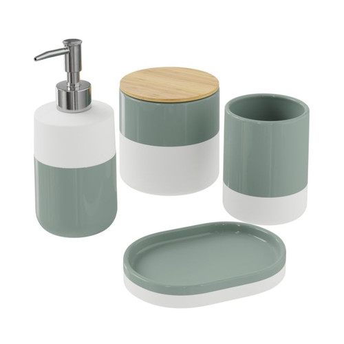 GoodHome Soap Dispenser Koros, green-white