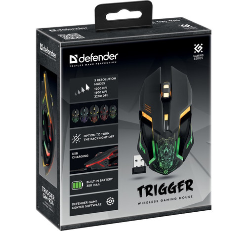 Defender Optical Wireless Gaming Mouse TRIGGER GM-934